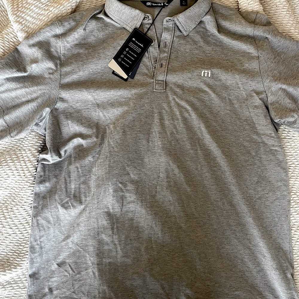 Mens XL Travis Mathew’s Polo, Gray Heather